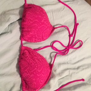 Pink bikini top